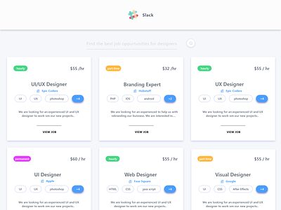 Daily UI - Job listing dailyui design digital joblisting ui ux