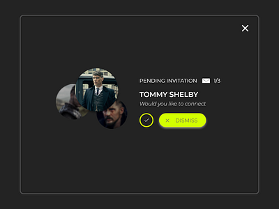 Daily UI - Pending Invitation dailyui design digital peaky blinders pending invitation ui ux web