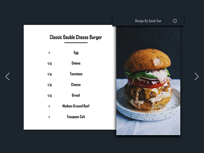 Daily UI - Recipe Card dailyui design digital food recipe card ui ux web