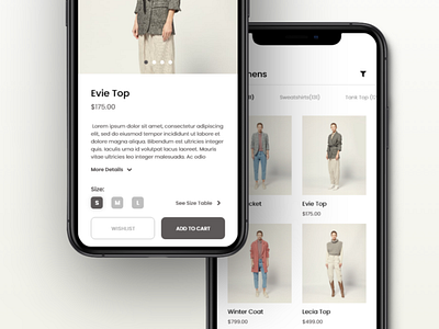 Women Clothing UI