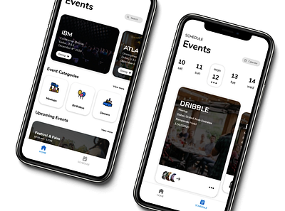 Schedule Events UI dailyui design digital event events illustration mobile app mobile app design mobile ui schedule ui ux