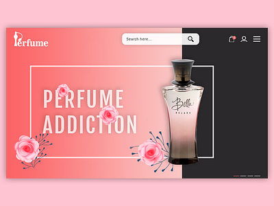 Perfume clean color concept ecommerce flat idea landing page minimal perfume template theme website