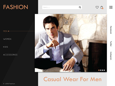 Fashion art brand fashion minimal minimalist mobile app slider theme ui ux design wear web template website
