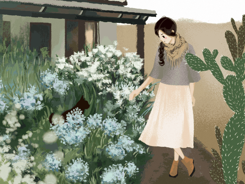 Hello Garden animation garden gif motive sketch