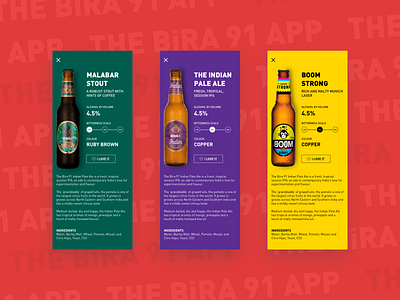 BiRA 91 Mobile App design