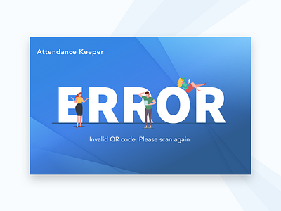 Error!! error screen illustration uiux