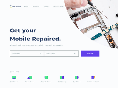 Phone Repair and Swap hero hero banner interface design landing design landing page landing page design landingpage phone phone case phones product design repair swap user interface