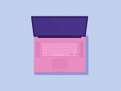 Computer Love computer illustration laptop macbook pink technology