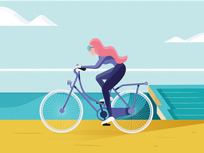 Ride my bike by Kate Hoolahan on Dribbble