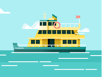 Boat boat drawing ferry illustration process sketch sydney transport