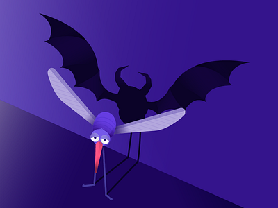 My enemy: the mosquito bug evil illustration mosquito shadow wings