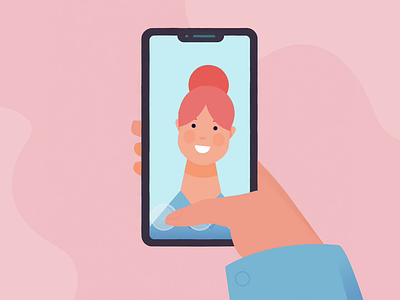 Selfie Filters animation character design filters girl hands illustration phone selfie