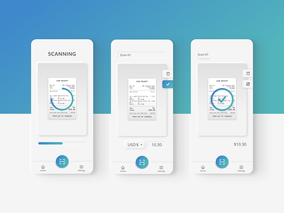 Receipt Book - Financial App Design app design financial app design ios app design minimal ui ux