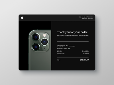 Email Receipt | Daily UI #017 apple challenge daily ui daily ui 017 design email receipt iphone 11 pro minimal ui ux