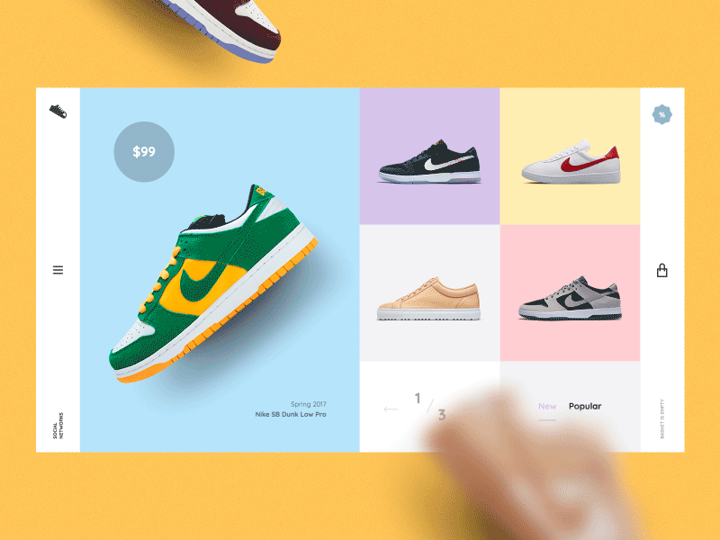 Snickers eShop — UI animations concept after effects animation brand design e commerce ecommerce interface menu nike shoe shop sneaker store ui ux web