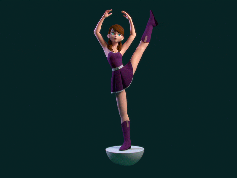 Balancing girl 3d 3d animation animation attachment ballerina character dance girl maya video