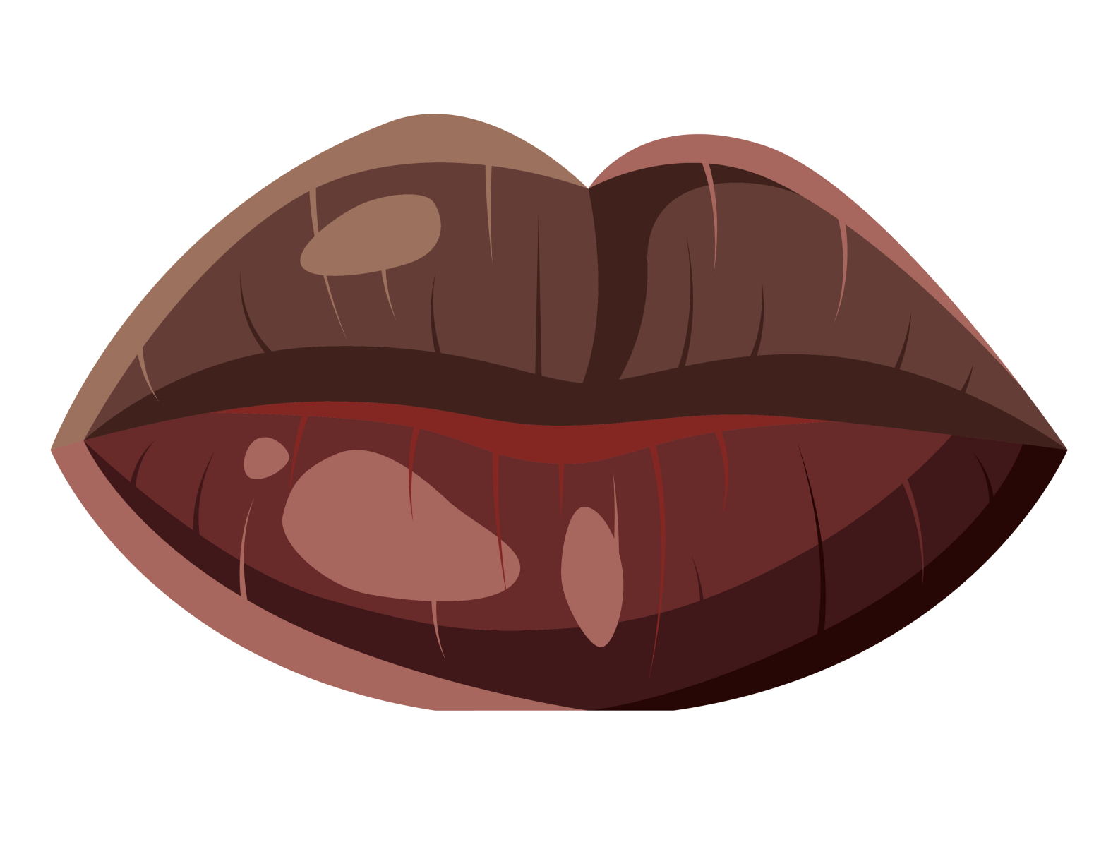 Vector close black lips in graphic style by SereDim on Dribbble