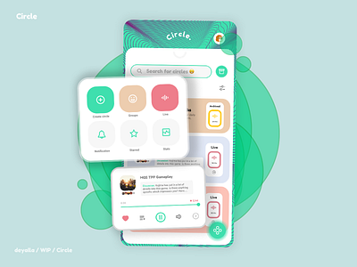 Circle - Live dicussion android app archive branding circle design discord discussion icon live livestream logo minimal music podcast social typography ui ux vector