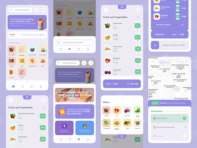 Keko - Grocery delivery #1 android app booking branding delivery design food google grocery hyperlocal icon illustraion instacart maps minimal phonepe swiggy swipe ui ux