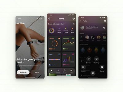 Kenko Health 💪 android app branding design graphic design icon illustration logo ui ux vector