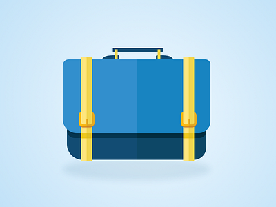 Briefcase blue briefcase briefcase icon icon illustration job