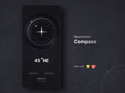 Compass - neumorphic
