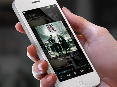 Music Player for iOS7 app concept ios ios 7 iphone music music player ui ux