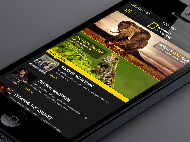 National Geographic App by Roshan Thomas on Dribbble