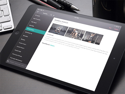 Crossfit app design app crossfit exercises gym ipad list mobile app trainer