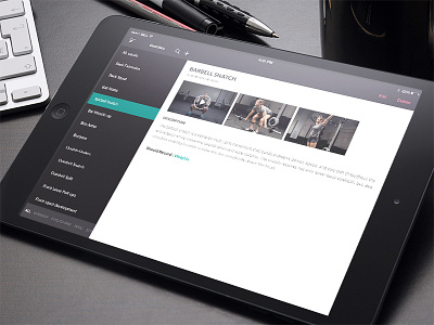 Crossfit app design