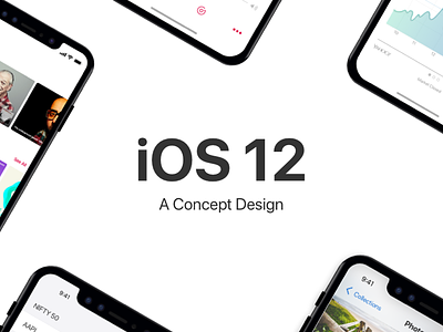 iOS 12 - concept design - cover concept icons imessage ios 12 machine learning music photos stocks