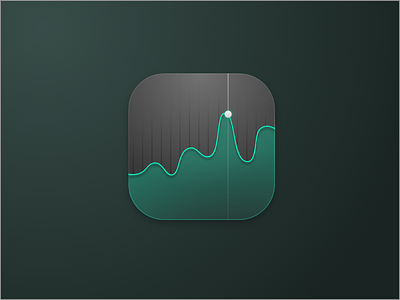 Stocks icon - Dark theme app concept dark icon ios stocks ui
