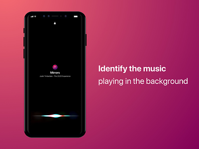 Music identification on iOS Lockscreen apple concept gesture ios iphone lockscreen music shazam siri