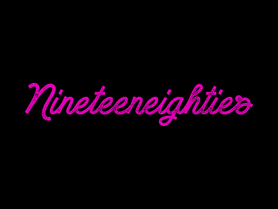 Nineteeneighties - Script Lettering and Merchandising