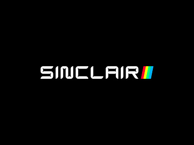 SINCLAIR - TRIBUTE LOGO 80s brand branding color spectrum custom logo custom types custom typography graphic design lettering logo logotype retro retro graphics sinclair spectrum tribute tribute logo type typography zx spectrum