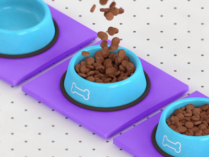 Dog food factory animation cinema 4d dog food motion