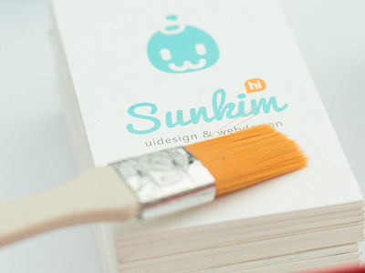 sunkim logo business card letterpress