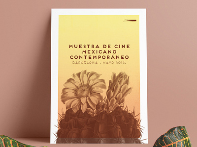 Poster for Barcelona´s First Mexican Contemporary Film Festival cactus design festival film mexican photoshop poster