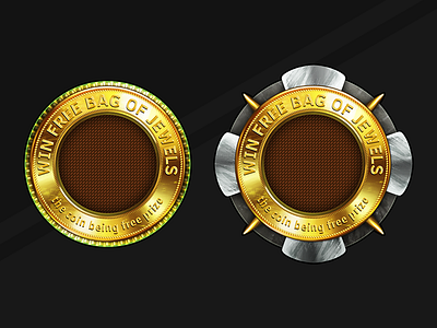 Two Gold Coins. Game reward for users coin design dirty game art gold graphic art gui medal reward ui