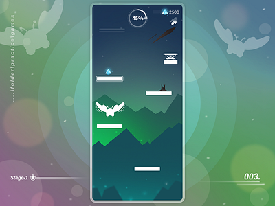 Arcade Game UI/UX arcade crystal design game game art game design gui icon illustration minimal mobile game mountains ui ux vector