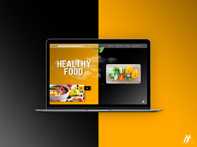 Healthy Food Website Concept - 2018 branding desginer design flat food graphic art graphic arts healthy healthyfood illustration logo modern simple ui ux web webdesign website website banner website concept