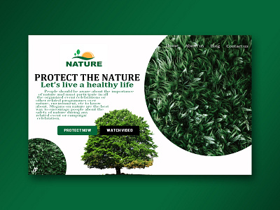 Protect The Nature Website Concept - 2018