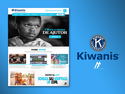 KIWANIS WEBSITE REDESIGN - 2018 art branding charity child design donate graphic art graphic arts icon illustration kiwanis logo minimal modern simple volunteer web website website banner website concept