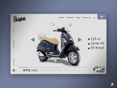 VESPA WEBSITE CONCEPT - 2018 art branding design flat graphic art graphic arts icon illustration logo minimal modern scooter simple ui ux vespa web website website banner website concept