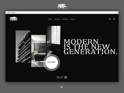 MODERN SERVICES CONCEPT - 2018 art concept design flat graphic art graphic arts illustration logo minimal modern modern art simple ui ux web webdesign website website banner website concept website creator