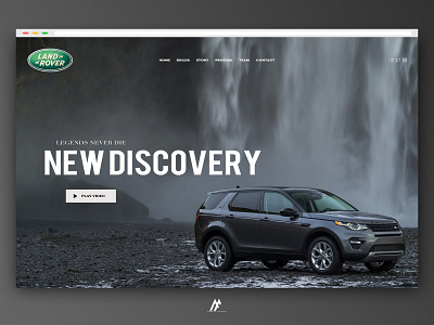 LAND ROVER WEBSITE CONCEPT - 2018 art cars design flat graphic art graphic arts illustration landrover logo minimal modern simple typography ui ux web webdesign website website banner website concept