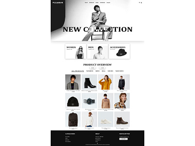 WEBSITE PULL&BEAR CONCEPT - 2018 art branding flat graphic art icon logo minimal modern simple type typography ui ux web webdesign website website banner website builder website concept website creator