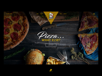 PIZZA RESTAURANT WEB DESIGN - 2018 design flat graphic art graphic arts illustration logo minimal modern pizza pizza box pizza logo restaurant restaurant design simple web webdesign website website banner website concept website creator