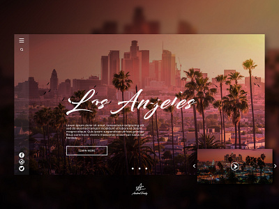 LOS ANGELES TRAVEL INTERFACE - 2018 art branding city design flat icon illustration logo los angeles losangeles minimal modern simple ui web webdesign website website banner website concept website creator