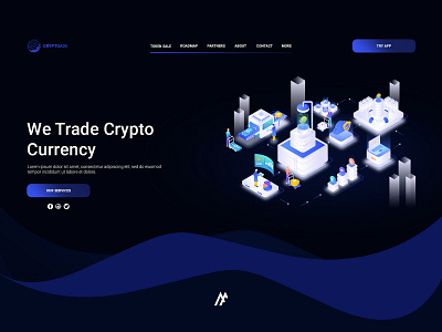 CRYPTO CURRENCY DESIGN - 2018 branding crypto crypto currency crypto exchange crypto trading crypto wallet currency design elegant elegant design flat illustration minimal modern simple ui web website website banner website concept